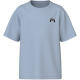 Name It Blue Fog Controller Embroidery Nkmvimpel Ss Nreg Top