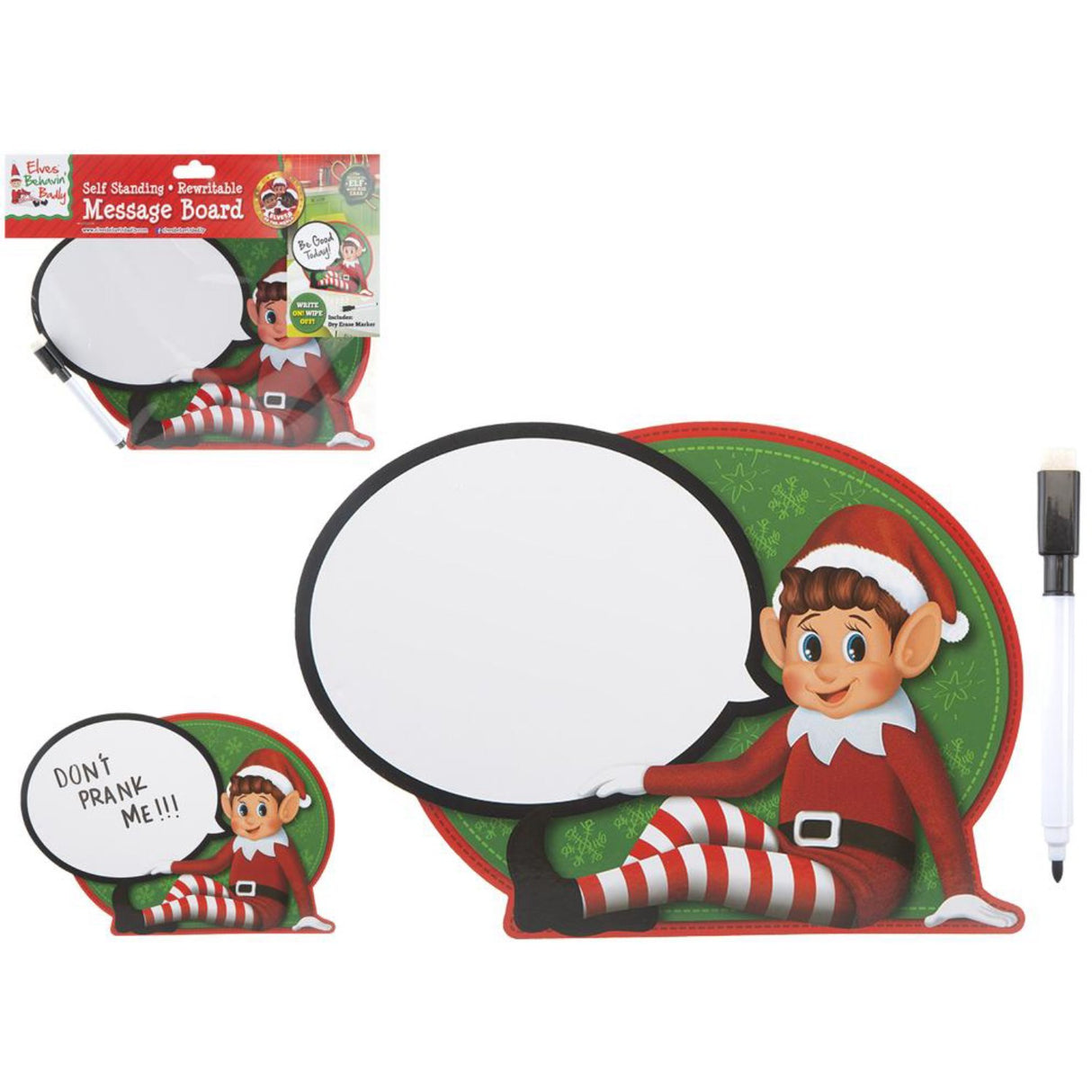 Elves Behavin' Badley Elf Message Board With Marker & Sponge