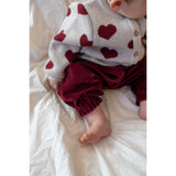 Wheat Offwhite Melange Jacquard Cardigan Hearts