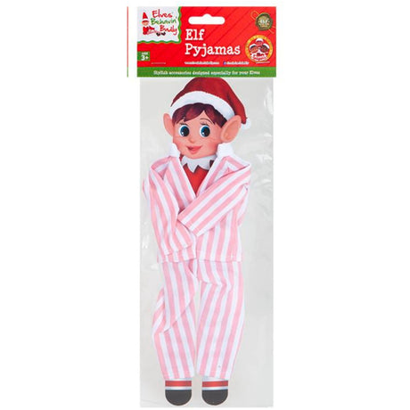 Elves Behavin' Badley Pink Elf Striped Pyjamas