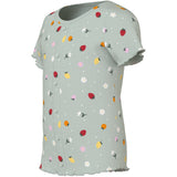 Name It Pale Aqua Fruit Flowers Nmfvemia Aop Ss Slim Top
