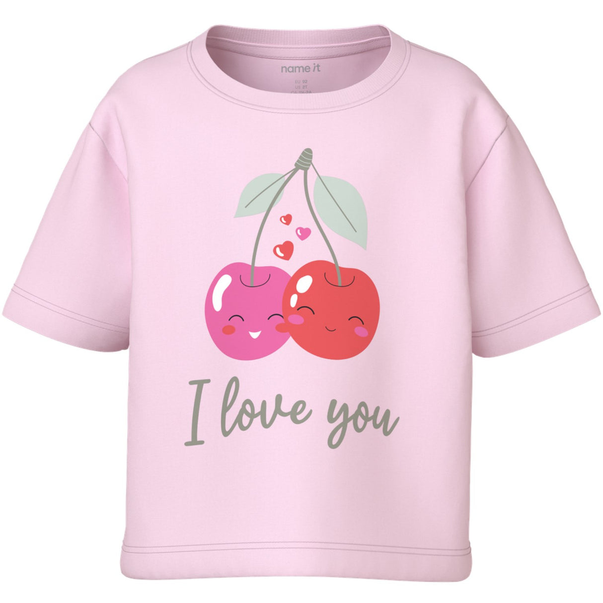 Name It Cradle Pink Cherry Love Nmfvilinse Ss Nreg Kort Top