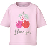 Name It Cradle Pink Cherry Love Nmfvilinse Ss Nreg Kort Top