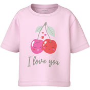 Name It Cradle Pink Cherry Love Nmfvilinse Ss Nreg Kort Top