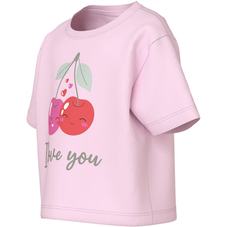 Name It Cradle Pink Cherry Love Nmfvilinse Ss Nreg Kort Top