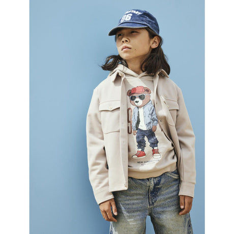 Name It Chateau Gray Nkmdarin Ls Sweat Overshirt Unb