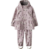 Name It Keepsake Lilac Swan Nmfdry10 Rain Sæt Aop Fo