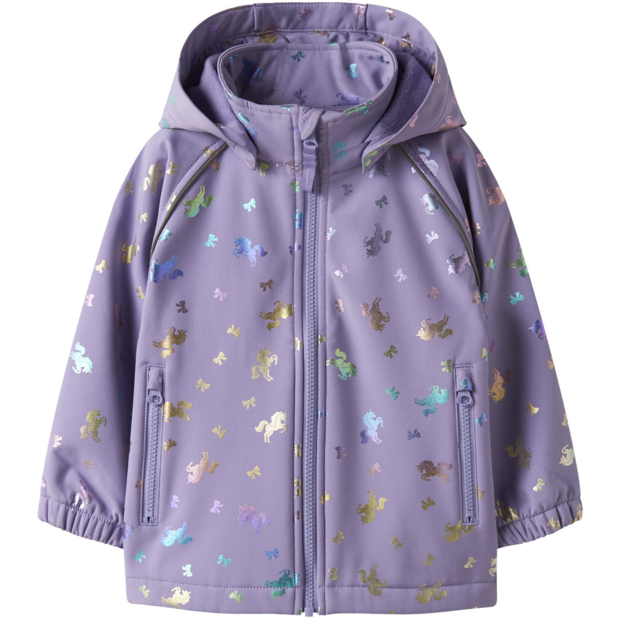 Name It Sunlit Allium Bow Nmfalfa08 Softshell Jakke Foil Aop Fo