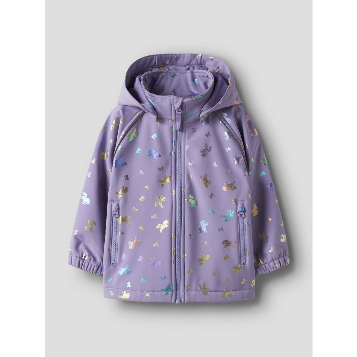 Name It Sunlit Allium Bow Nmfalfa08 Softshell Jakke Foil Aop Fo