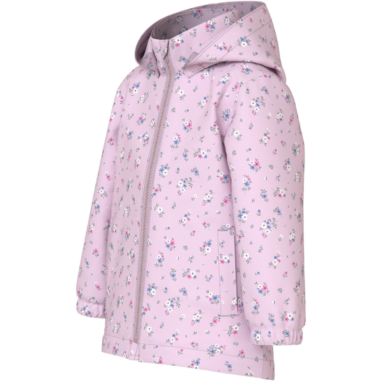 Name It Lilac Snow 4 Floral Patchwork Nmfmaxi Jakke Li Aop Noos