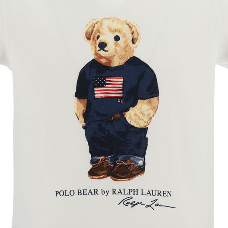 Polo Ralph Lauren White / Elite Blue Ss Bjørn Tee Og Kort Sæt
