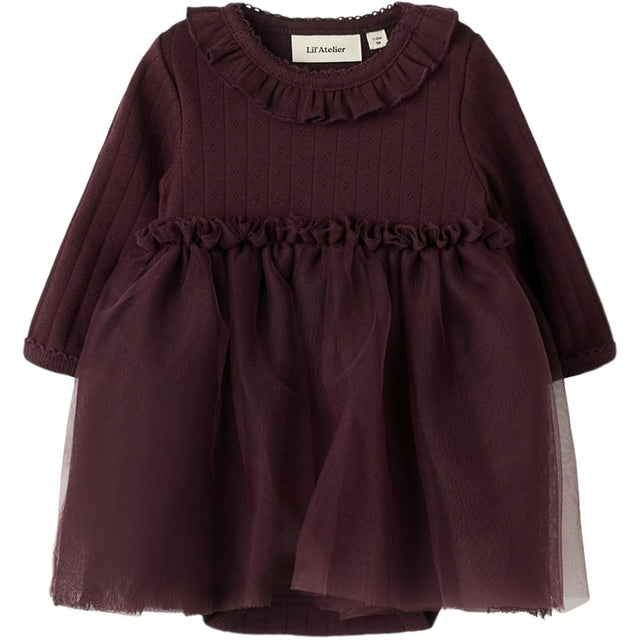 Lil'Atelier Catawba Grape Nbfsolange Ls Tyl Body Kjole Lil