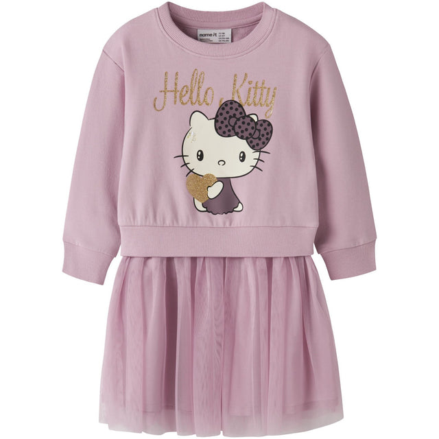 Name It Keepsake Lilac Nmfobana Hellok Nreg Swe Dress Bru Sky