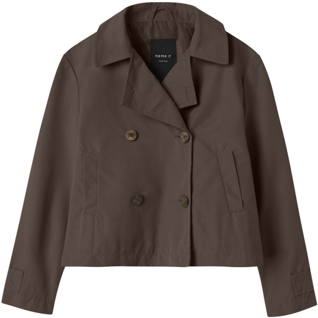 Name It Chocolate Brown Nkfmadelin Trench Frakke Kort
