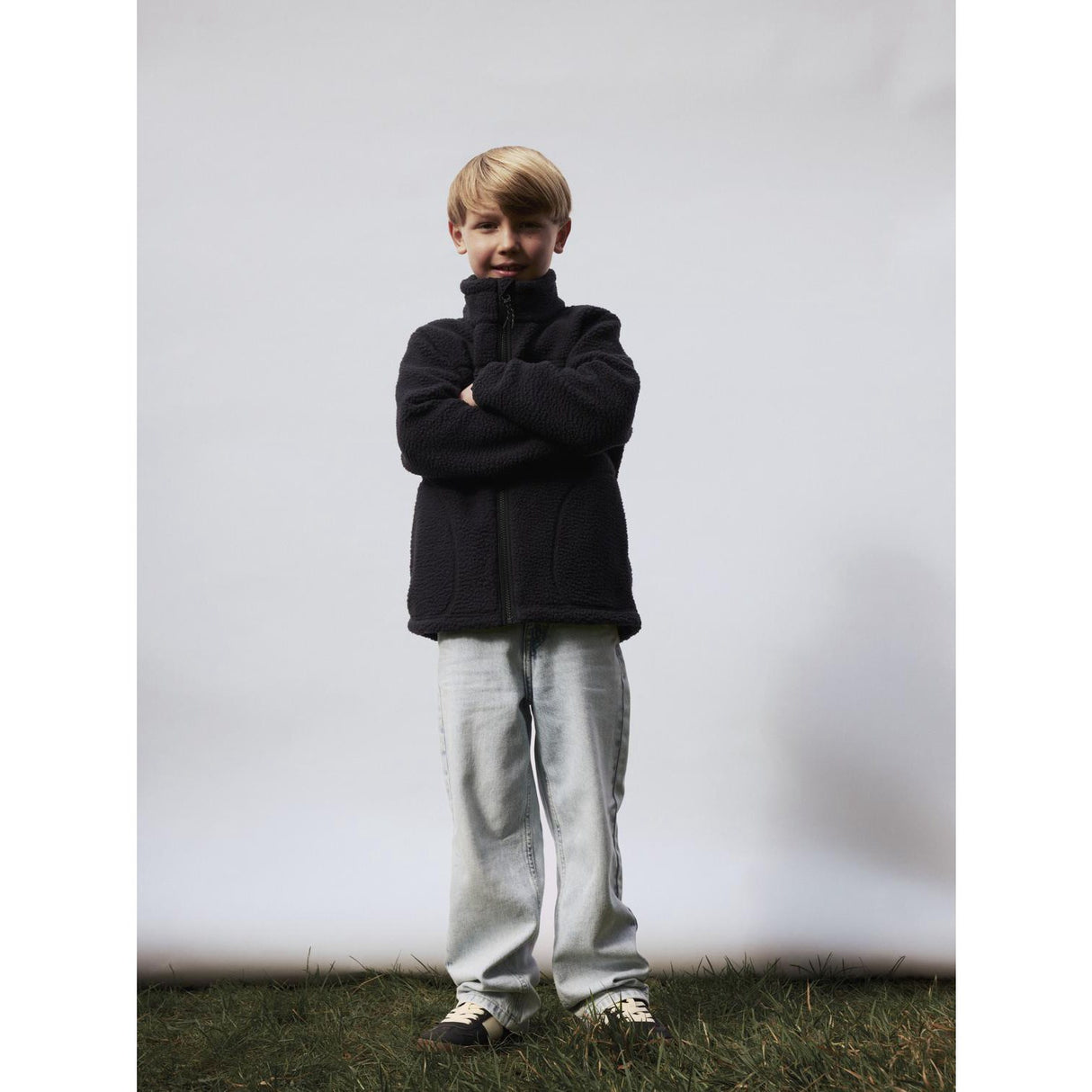 Name It Black Nkmmiller Sherpa Jakke