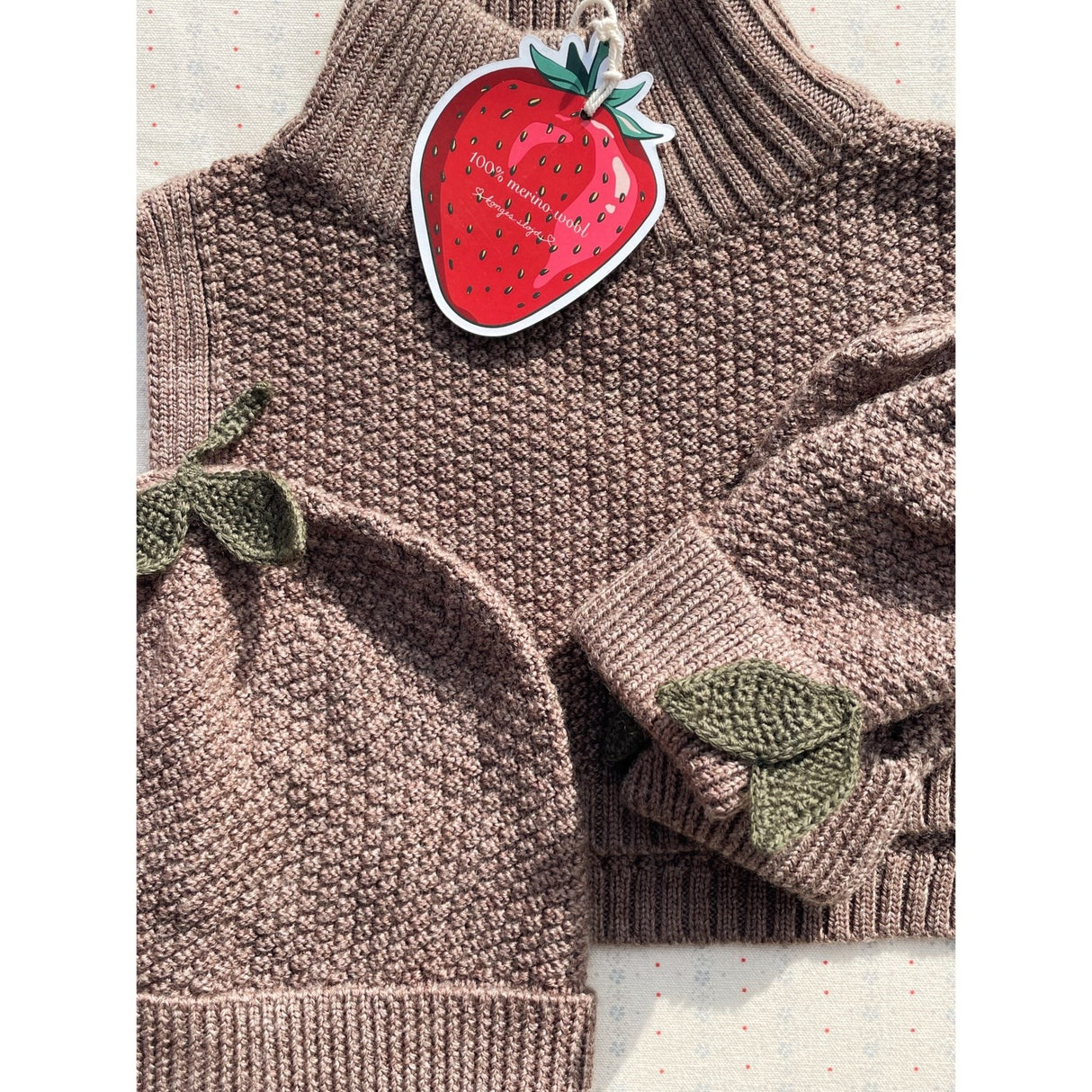 Konges Sløjd Bunny Brown Melange Fruity Vanter