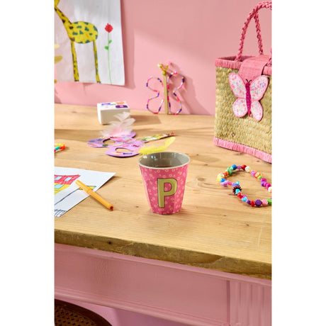 Rice Flowers Medium Melamin Kop Med Bogstavet P