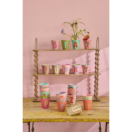 Rice Flowers Medium Melamin Kop Med Bogstavet S