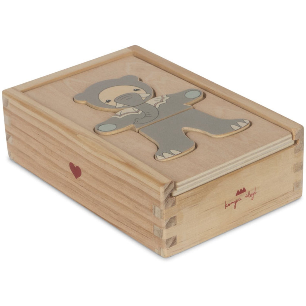 Konges Sløjd Multi Wooden Bamse Dress Up Animals Fsc