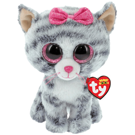 TY Beanie Boos Kiki - Grey Kat Reg