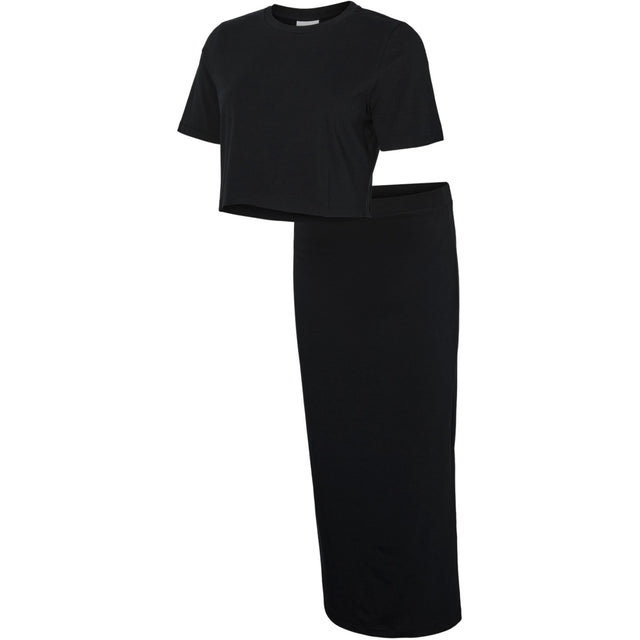 Mama;licious Black Mlkerrie Top & Nederdel Jrs Sæt Noos
