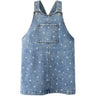 Name It Medium Blue Denim Flower Nmfrosa Kort Dnm Bibskirt 3555-On Noos