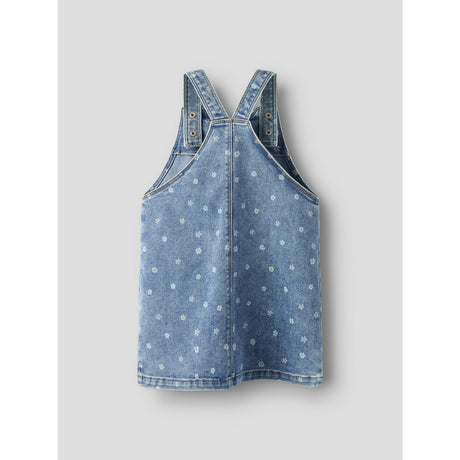 Name It Medium Blue Denim Flower Nmfrosa Kort Dnm Bibskirt 3555-On Noos