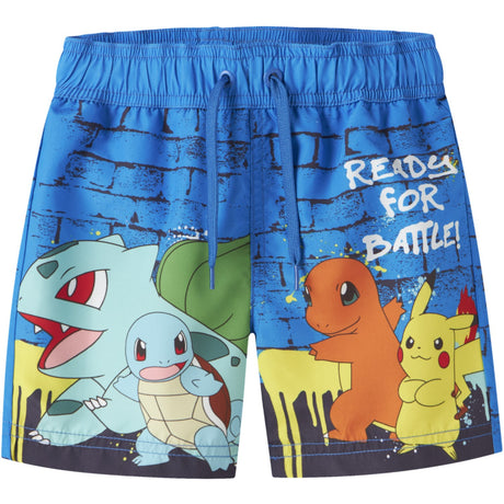 Name It Electric Blue Lemonade Nmmmeer Pokemon Long Swimshorts Sky