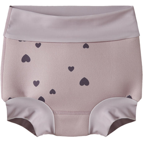 Name It Burnished Lilac Nmfzippa Blebadebukser Med Skjold
