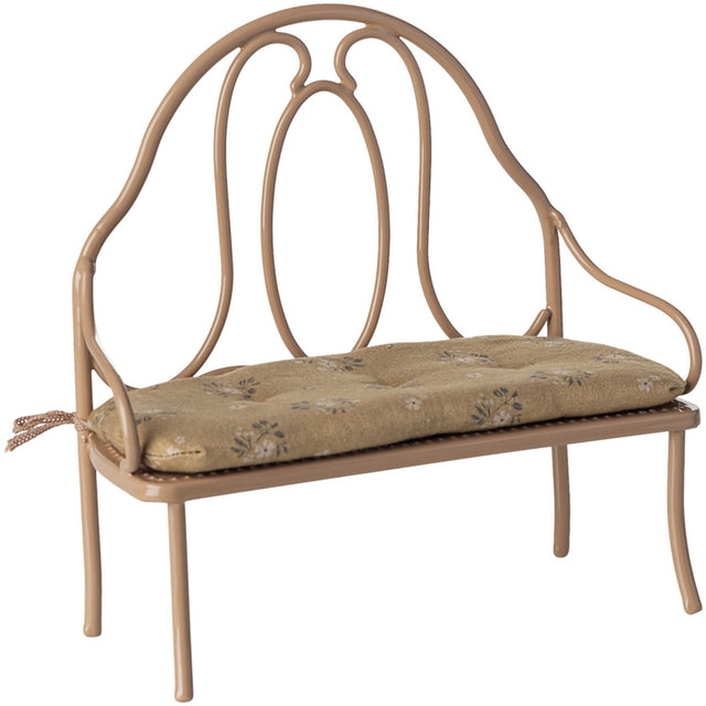 Maileg Vintagebænk, Mini - Mørk Pudder