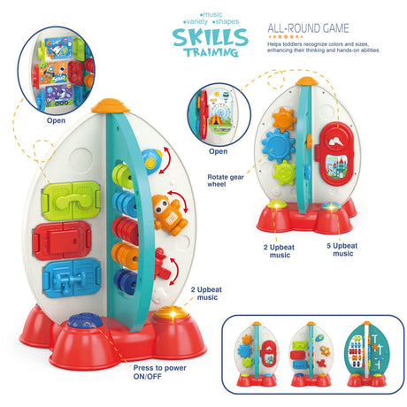 Happy Baby Busy Board Space Rocket With Light And Music