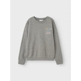 Name It Light Grey Melange Nkflotte Nreg Sweat Unb