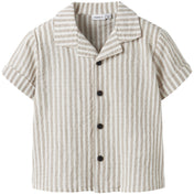 Name It Chateau Gray Cloud Dancer Nmmfedenis Ss Skjorte