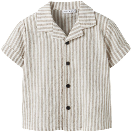 Name It Chateau Gray Cloud Dancer Nmmfedenis Ss Skjorte