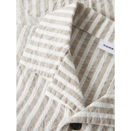 Name It Chateau Gray Cloud Dancer Nmmfedenis Ss Skjorte