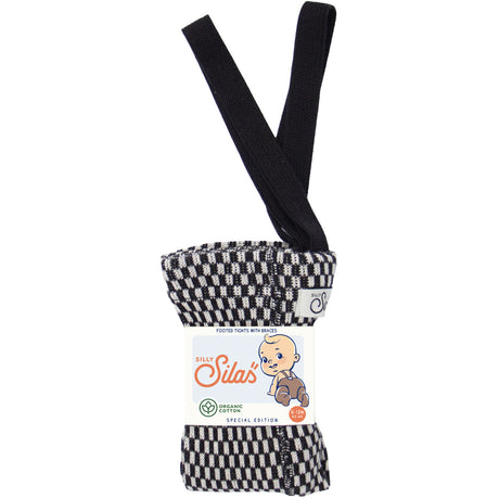 Silly Silas Black X White Checked Special Footed Strømpebukser