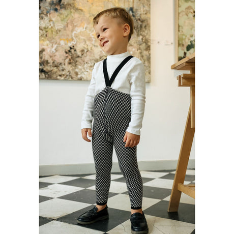 Silly Silas Black X White Checked Special Footless Strømpebukser