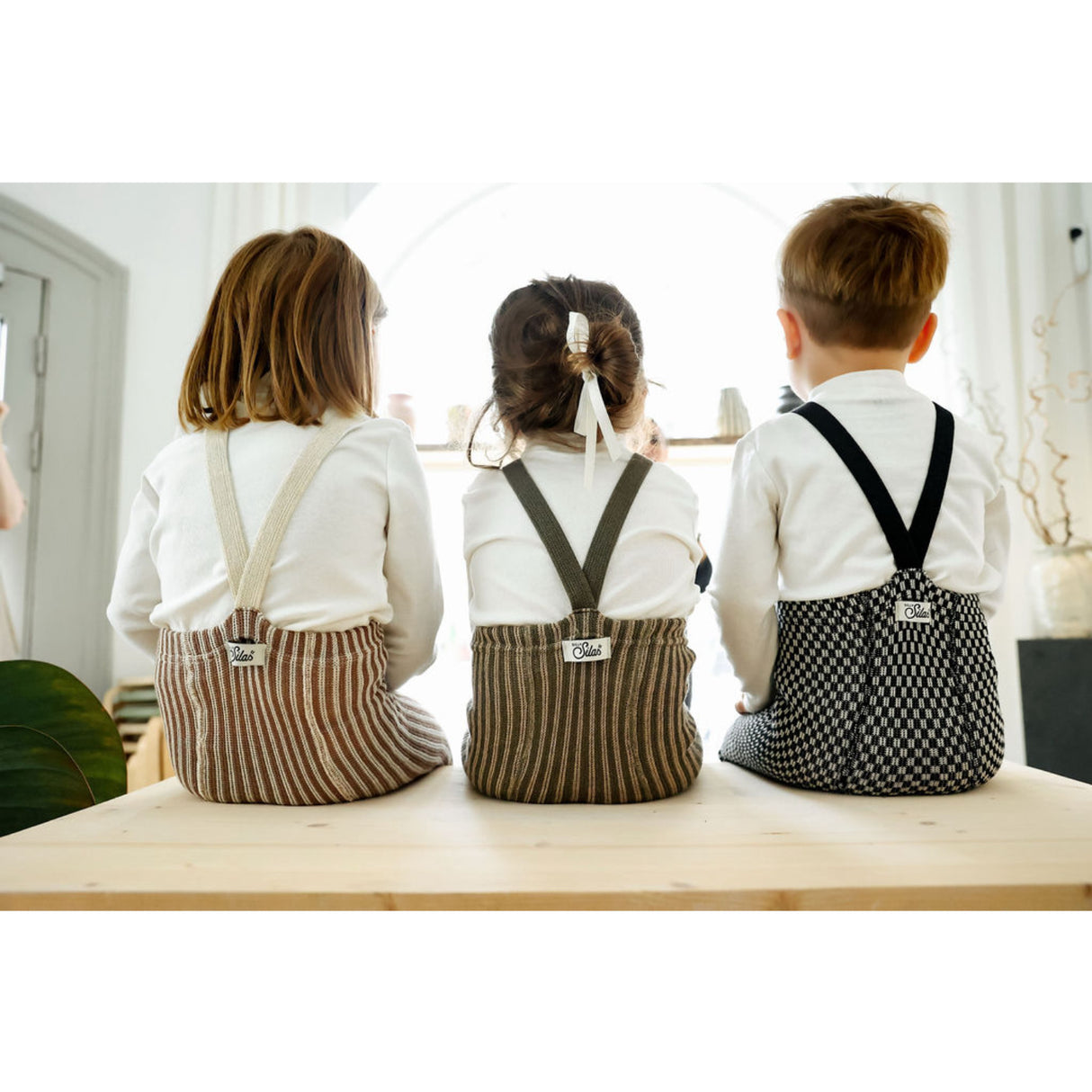 Silly Silas Seaweed Brown X Peanut Striped Special Footed Strømpebukser