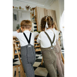 Silly Silas Seaweed Brown X Peanut Striped Special Footed Strømpebukser