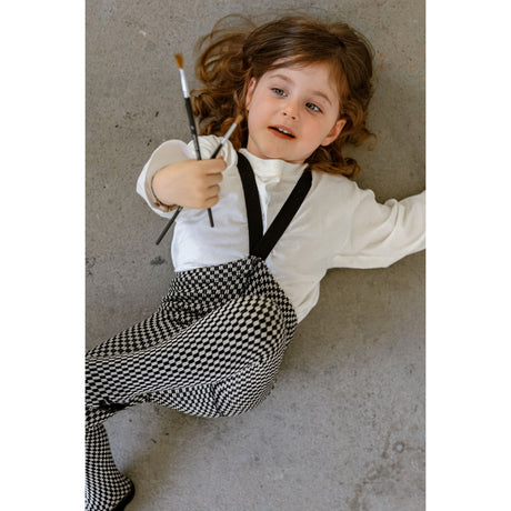 Silly Silas Black X White Checked Special Footed Strømpebukser