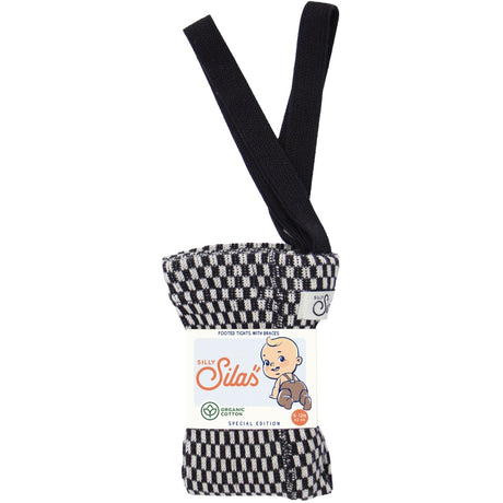 Silly Silas Black X White Checked Special Footed Strømpebukser