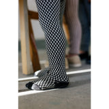 Silly Silas Black X White Checked Special Footed Strømpebukser
