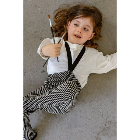 Silly Silas Black X White Checked Special Footed Strømpebukser