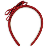Konges Sløjd Red/Glitter Fløjl Sløjfe Hairbrace