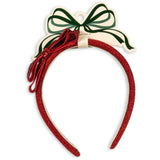 Konges Sløjd Red/Glitter Fløjl Sløjfe Hairbrace