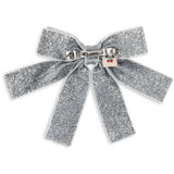 Konges Sløjd Silver Glitter Fløjl Dobbelt Sløjfe Hair Barrette