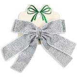 Konges Sløjd Silver Glitter Fløjl Dobbelt Sløjfe Hair Barrette