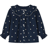 Fliink Insignia Blue AOP Dolly Dot Bluse