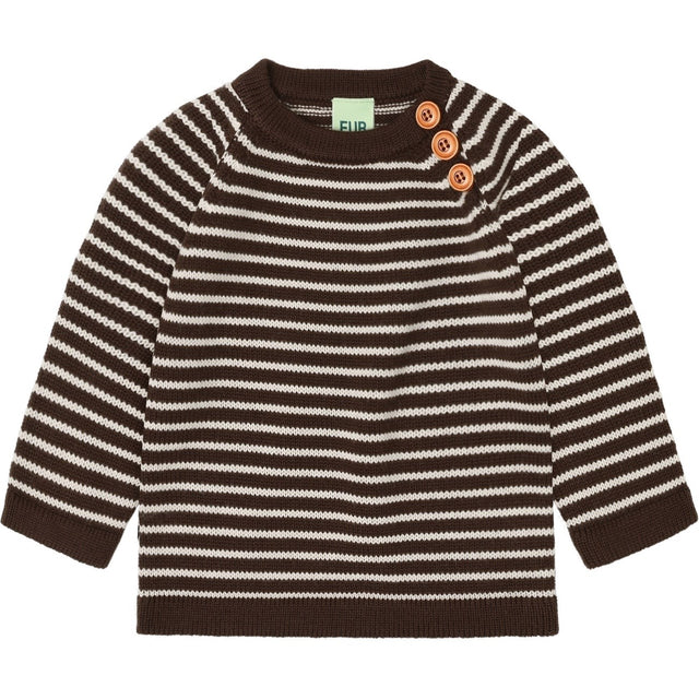FUB Mocca/Ecru Baby Sweater
