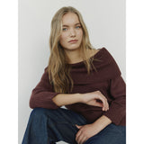 Sofie Schnoor Plum SawaSY Strikbluse